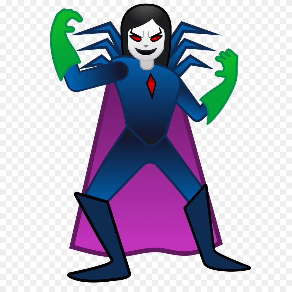 Woman Supervillain Emoji Clipart, Clothing, Costume, Person, Cape Png Image