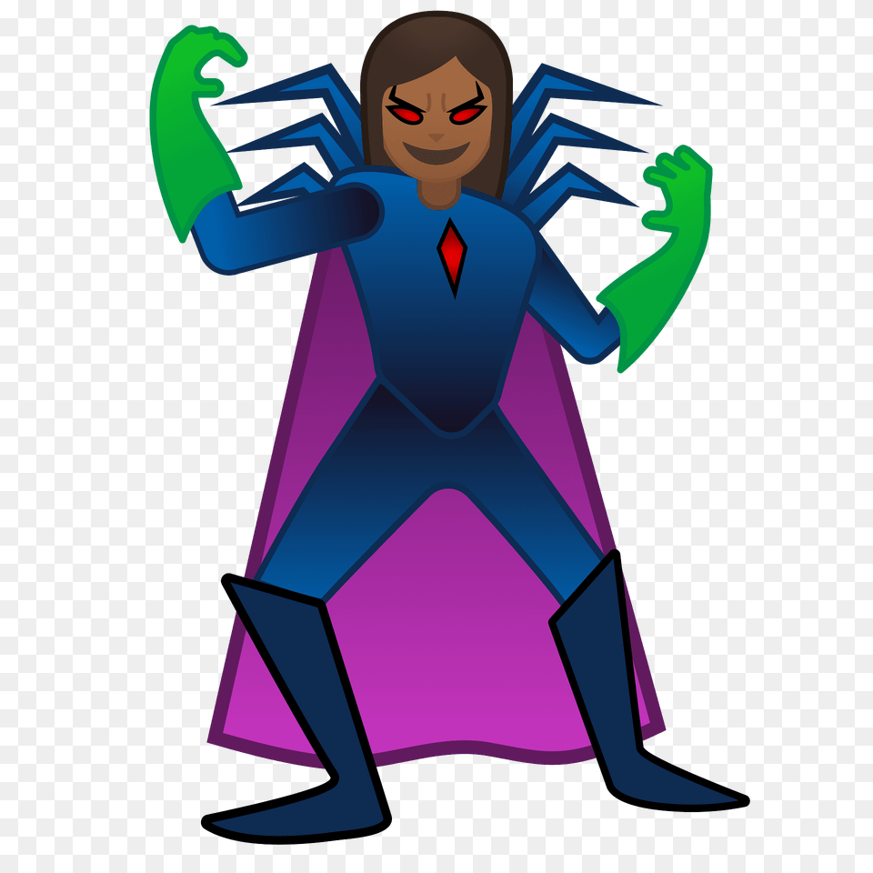 Woman Supervillain Emoji Clipart, Cape, Clothing, Costume, Person Free Png Download