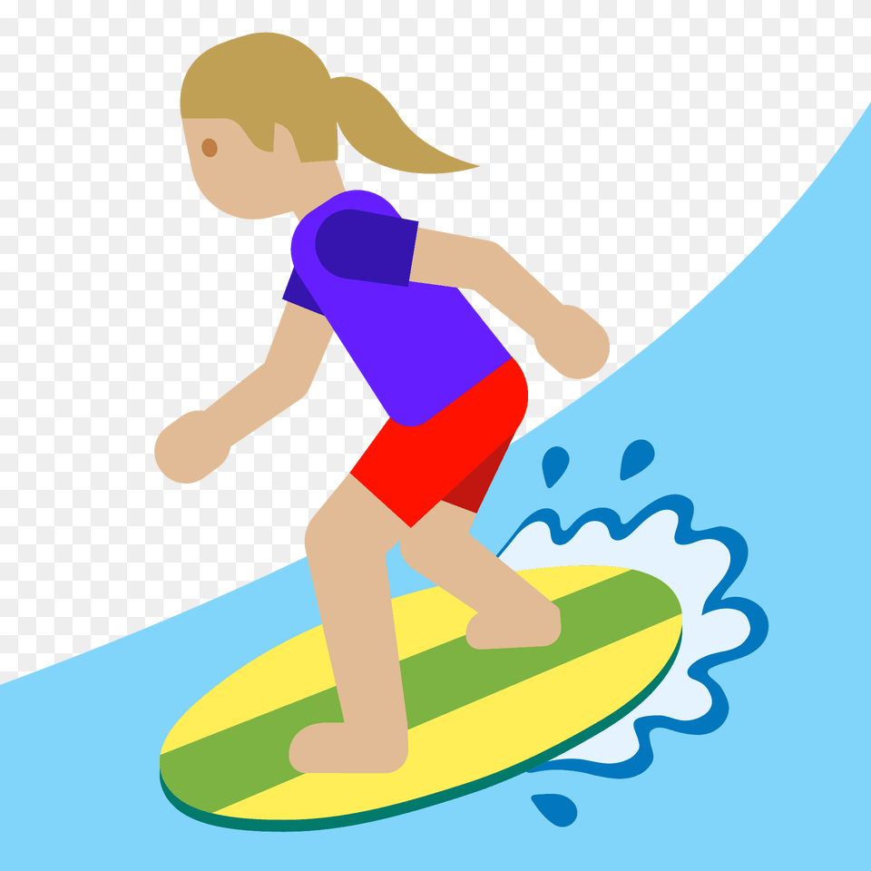 Woman Surfing Emoji Clipart, Water, Sport, Sea Waves, Sea Png