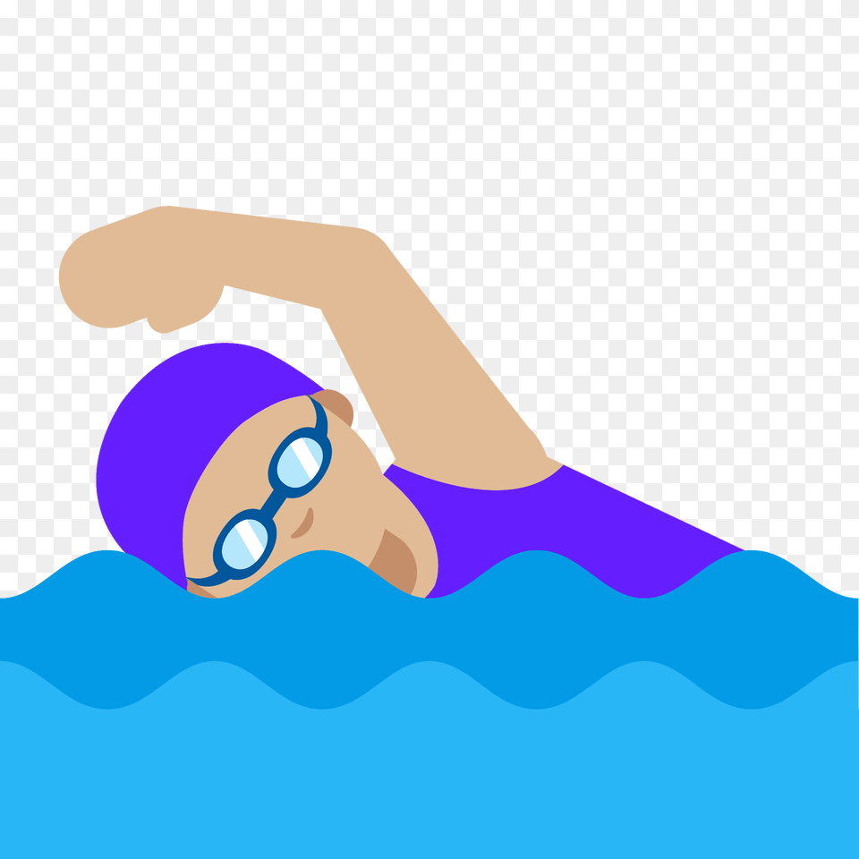 Woman Swimming Emoji Clipart, Water Sports, Sport, Water, Person Free Transparent Png