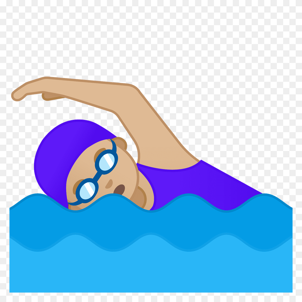 Woman Swimming Emoji Clipart, Water Sports, Sport, Water, Person Png Image