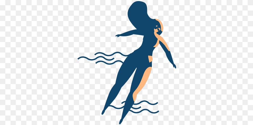 Woman Swimming Wave Glasses Detailed Silhouette Silueta De Mujer Natacion, Sport, Dancing, Water Sports, Leisure Activities Free Png