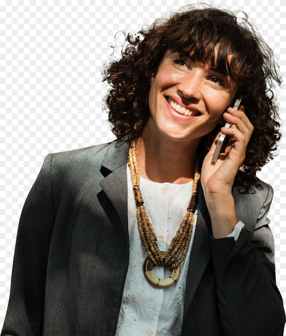 Woman Talking On Phone Free Png