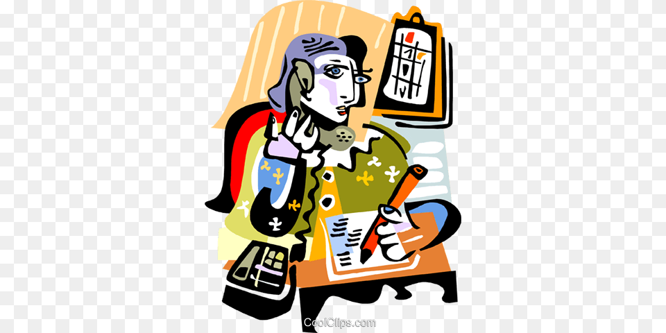 Woman Talking On The Phone Royalty Vector Clip Art, Person, Face, Head, Advertisement Png