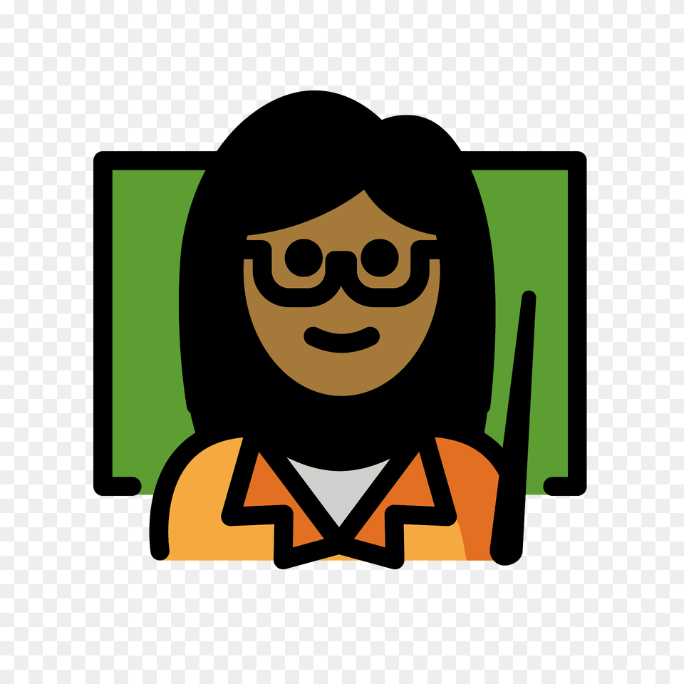 Woman Teacher Emoji Clipart, Face, Head, Logo, Person Png Image