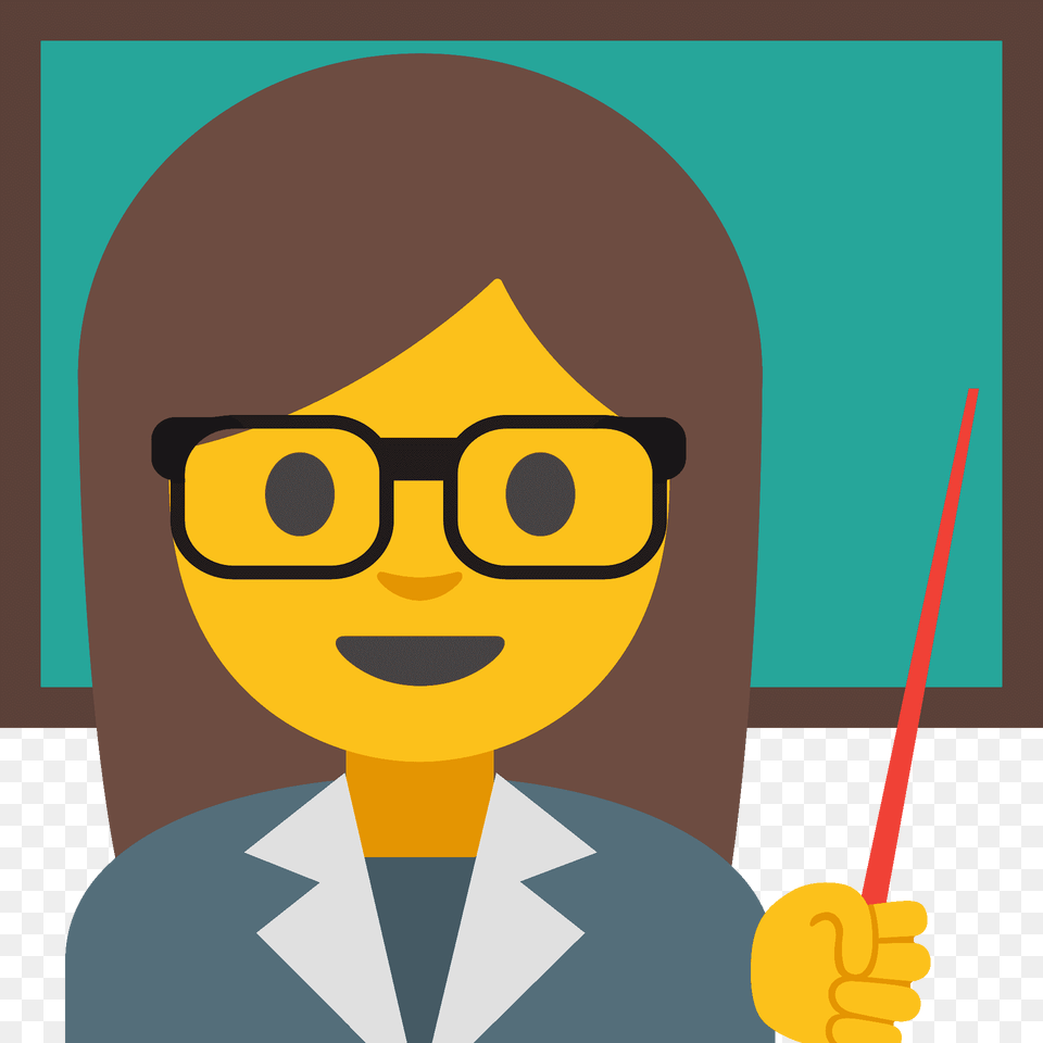 Woman Teacher Emoji Clipart, Person, Face, Head, Accessories Png