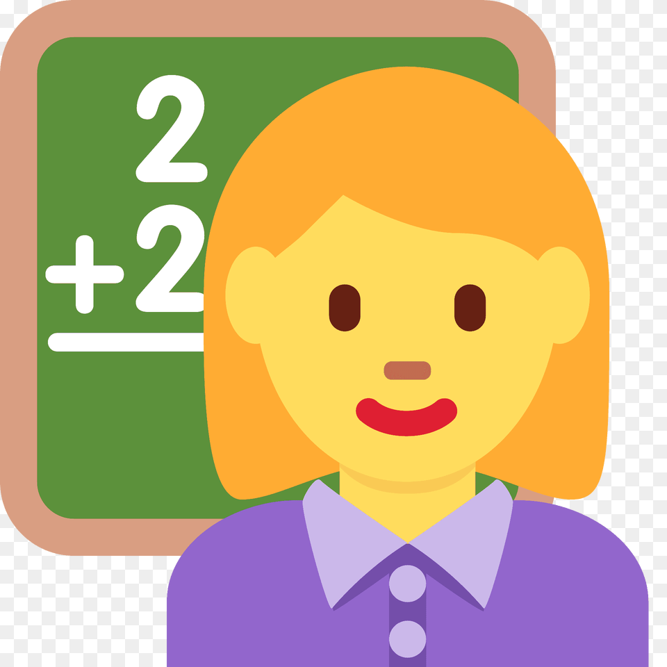 Woman Teacher Emoji Clipart, Baby, Person, Face, Head Png