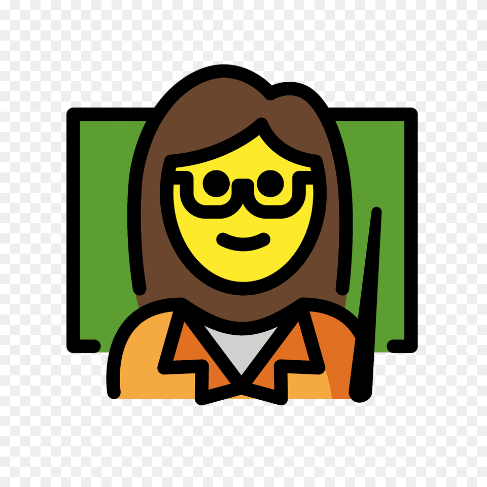 Woman Teacher Emoji Clipart, Logo, Face, Head, Person Free Transparent Png