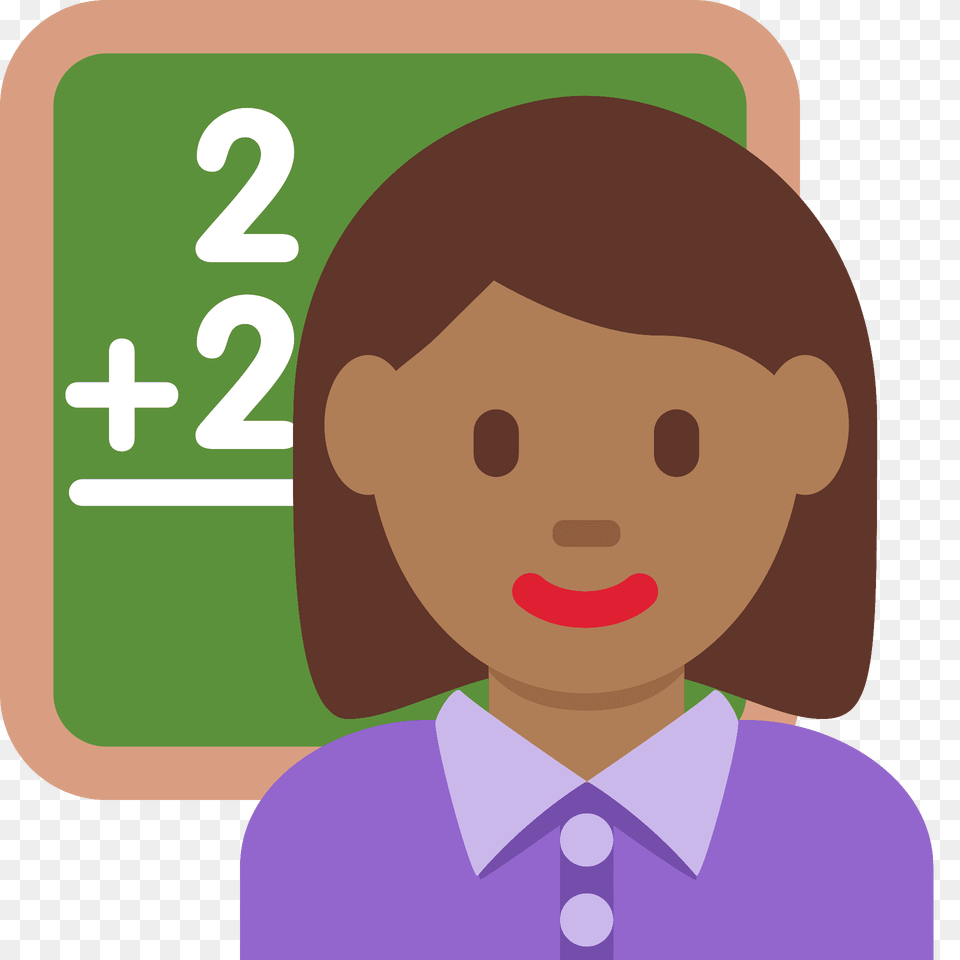 Woman Teacher Emoji Clipart, Person, Text, Face, Head Png