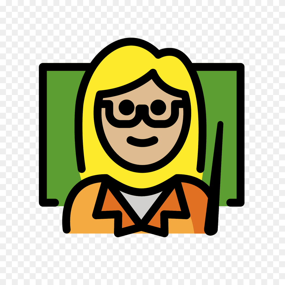 Woman Teacher Emoji Clipart, Logo, Face, Head, Person Free Png Download