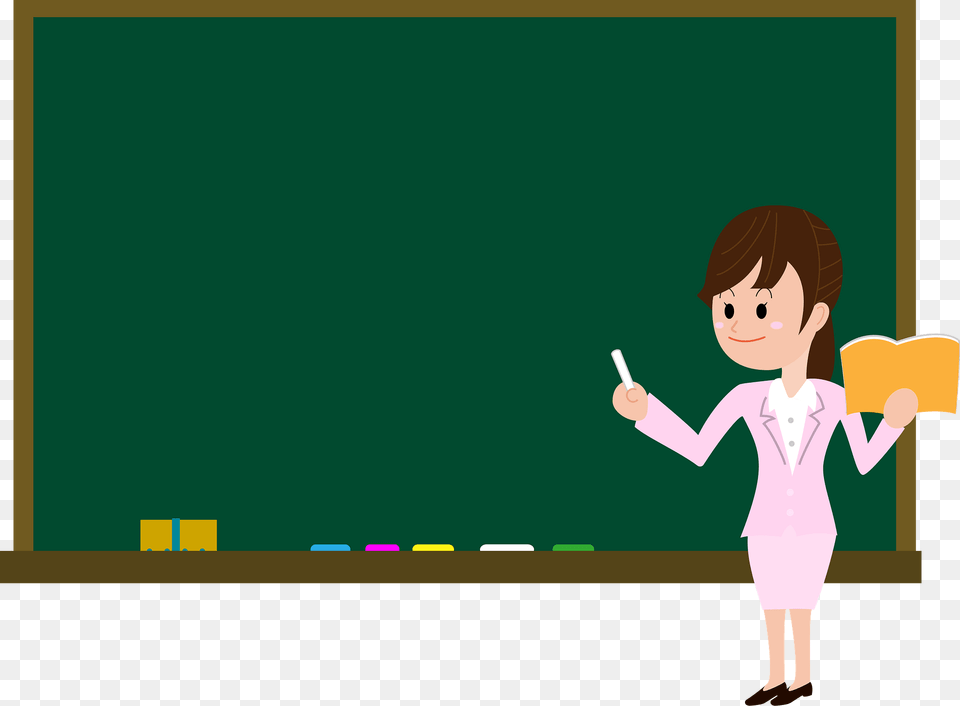 Woman Teacher Is, Blackboard, Child, Female, Girl Free Png