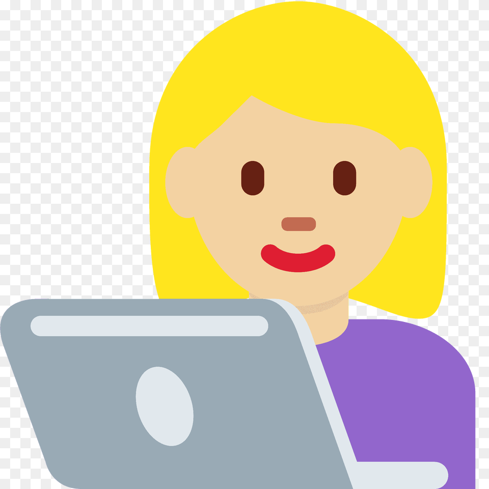 Woman Technologist Emoji Clipart, Computer, Pc, Electronics, Laptop Free Png