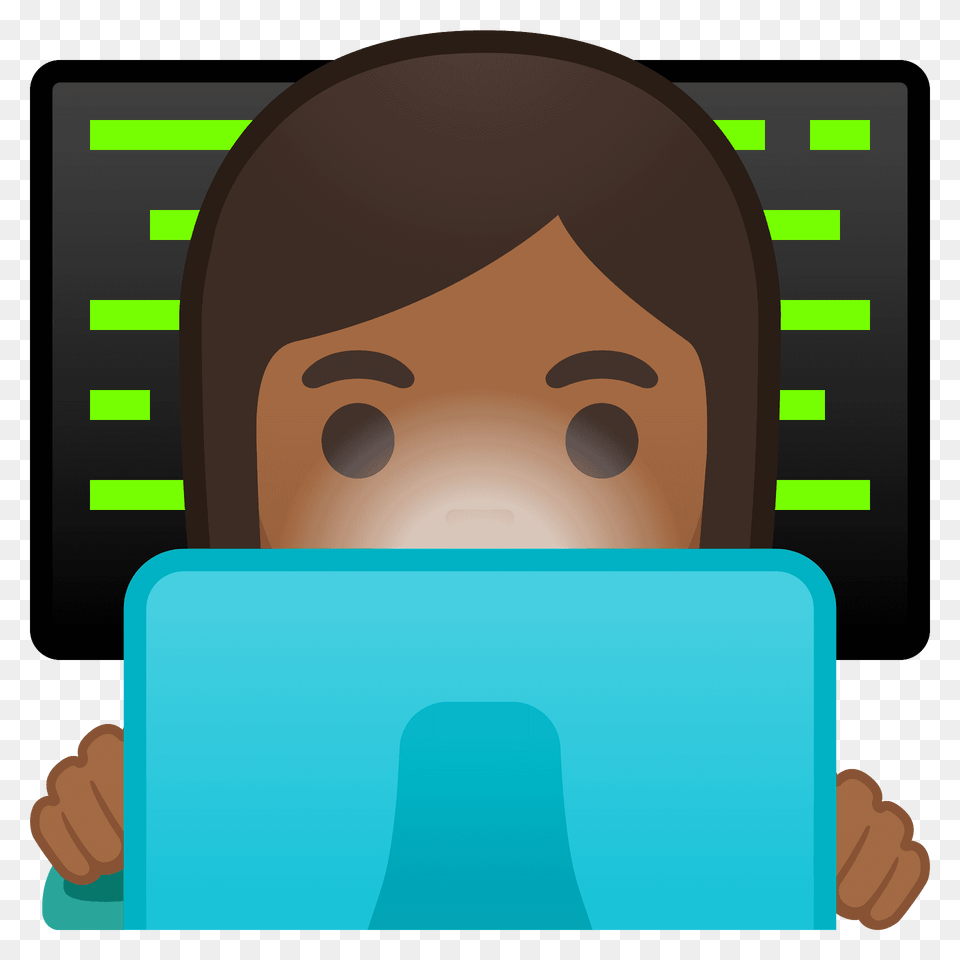 Woman Technologist Emoji Clipart, Computer, Person, Electronics, Reading Png