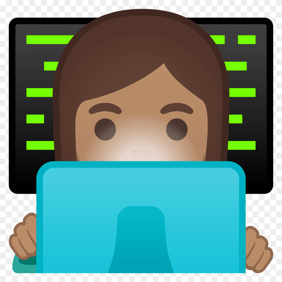 Woman Technologist Emoji Clipart, Person, Reading, Computer, Electronics Png