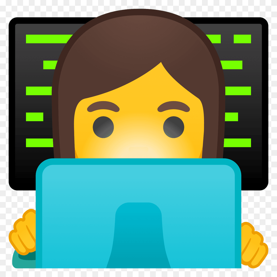 Woman Technologist Emoji Clipart, Computer, Person, Reading, Electronics Png