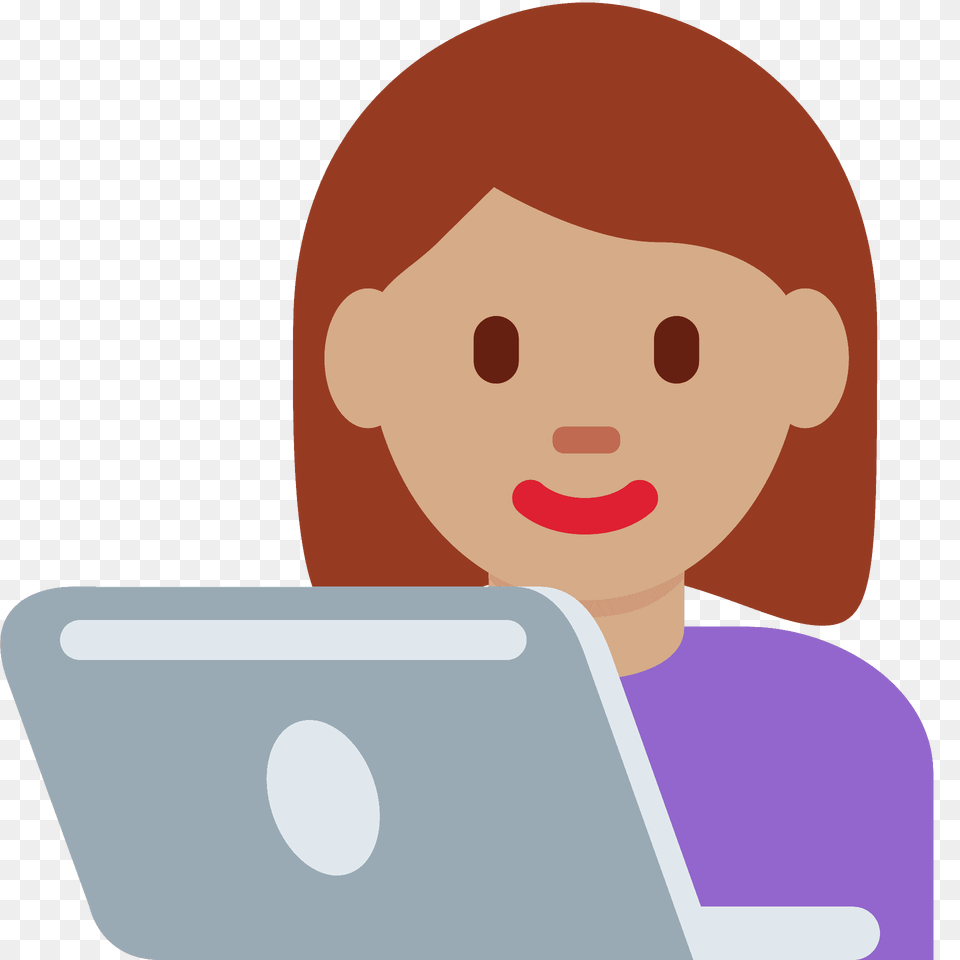 Woman Technologist Emoji Clipart, Laptop, Computer, Electronics, Pc Png Image