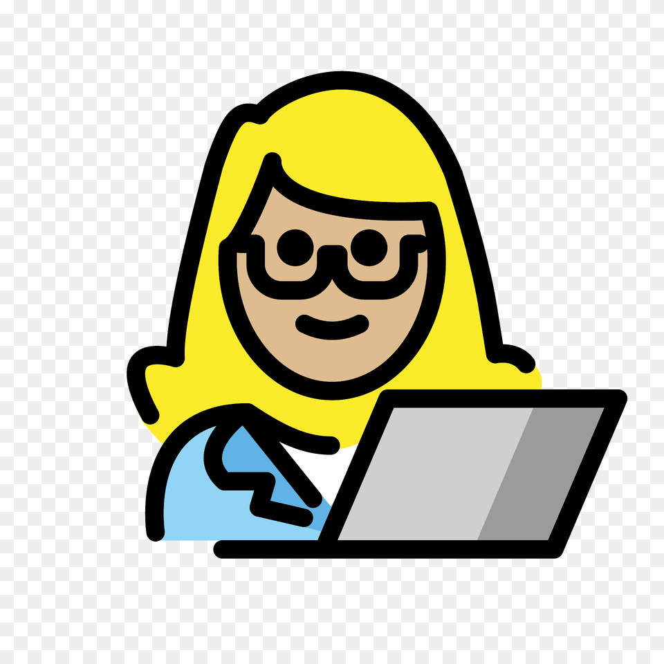 Woman Technologist Emoji Clipart, Clothing, Computer, Electronics, Pc Free Transparent Png