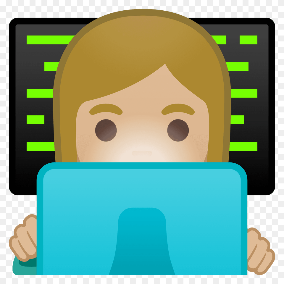 Woman Technologist Emoji Clipart, Person, Reading, Computer, Electronics Free Transparent Png