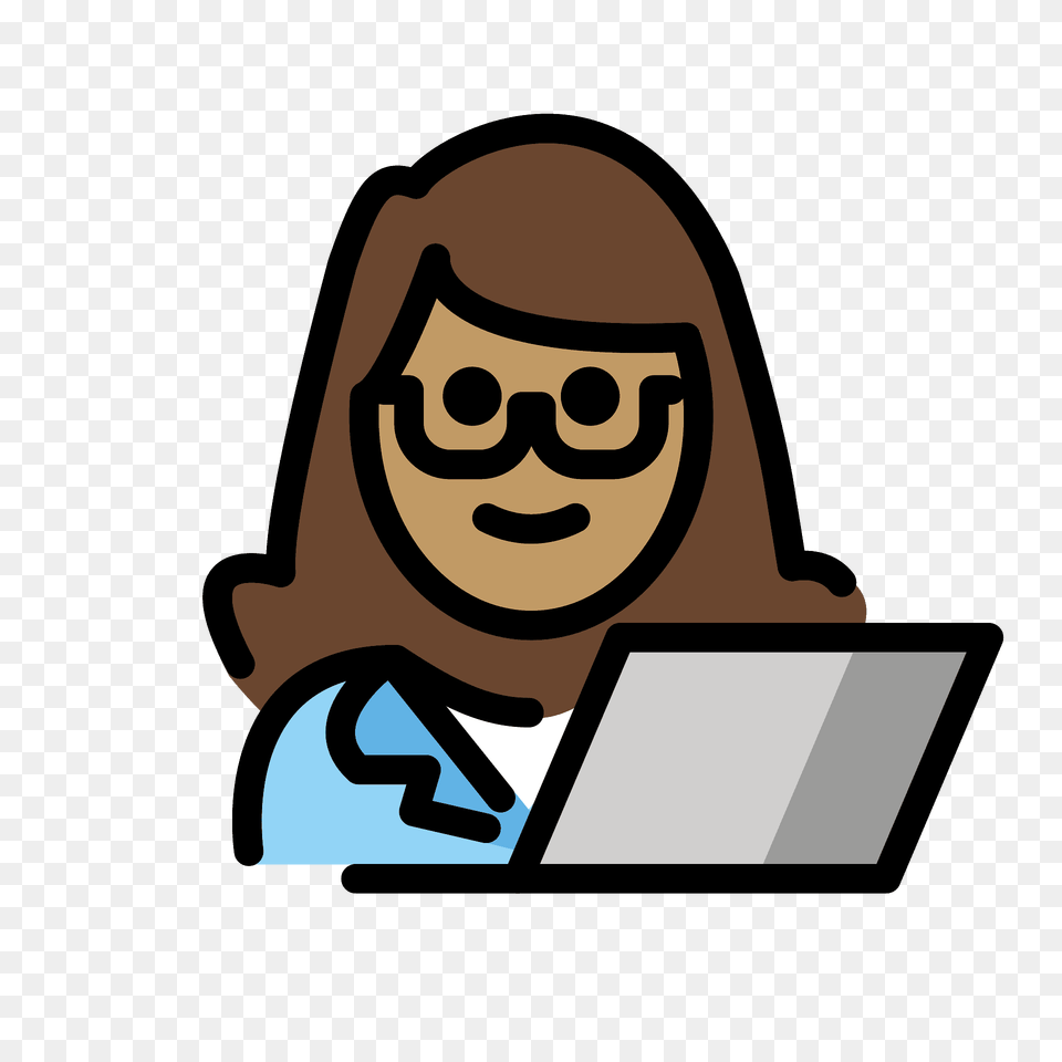 Woman Technologist Emoji Clipart, Computer, Electronics, Laptop, Pc Png