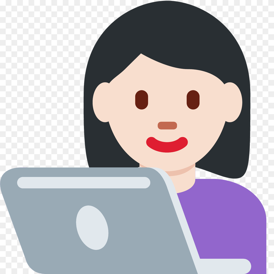 Woman Technologist Emoji Clipart, Computer, Electronics, Laptop, Pc Png