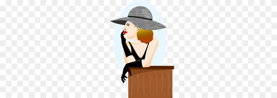 Woman Thinking Clothing, Hat, Adult, Person Png