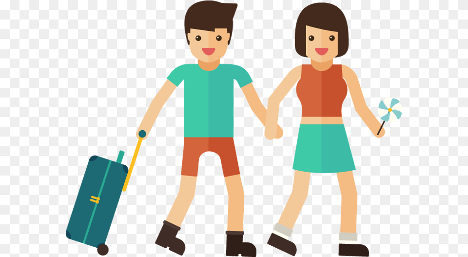 Woman Thinking About Traveling Clipart Travel Together, Boy, Child, Male, Person Png Image