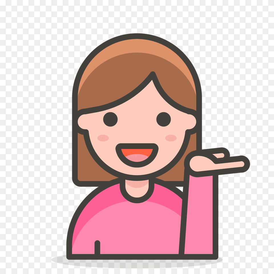 Woman Tipping Hand Emoji Clipart, Face, Head, Person, Cartoon Png Image