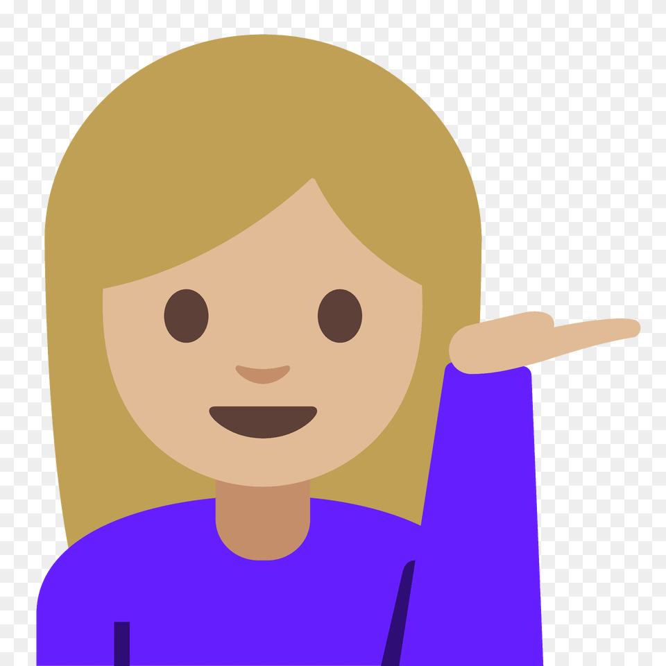 Woman Tipping Hand Emoji Clipart, Baby, Person, Face, Head Free Transparent Png
