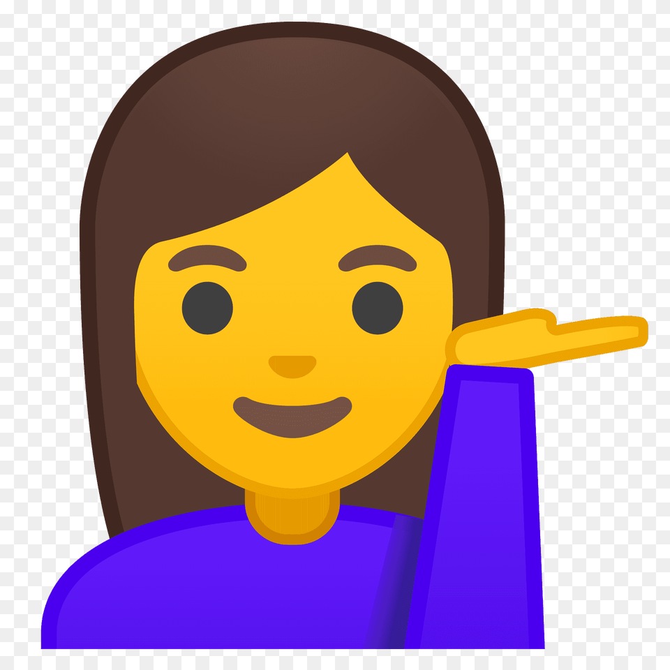 Woman Tipping Hand Emoji Clipart, Face, Head, Person, Photography Png Image