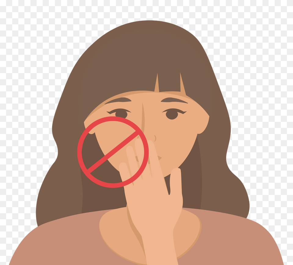 Woman Touching Her Face Clipart, Neck, Body Part, Person, Head Free Transparent Png