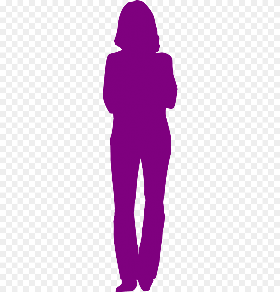 Woman Woman Silhouette Person, Purple, Adult, Female Free Transparent Png