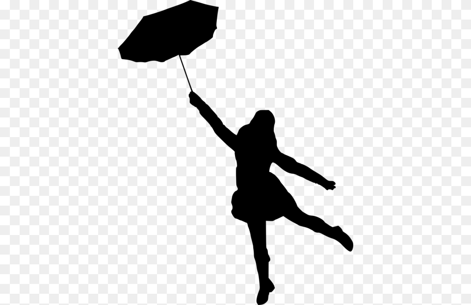 Woman Umbrella Silhouette, Person, Dancing, Leisure Activities, Canopy Free Png Download