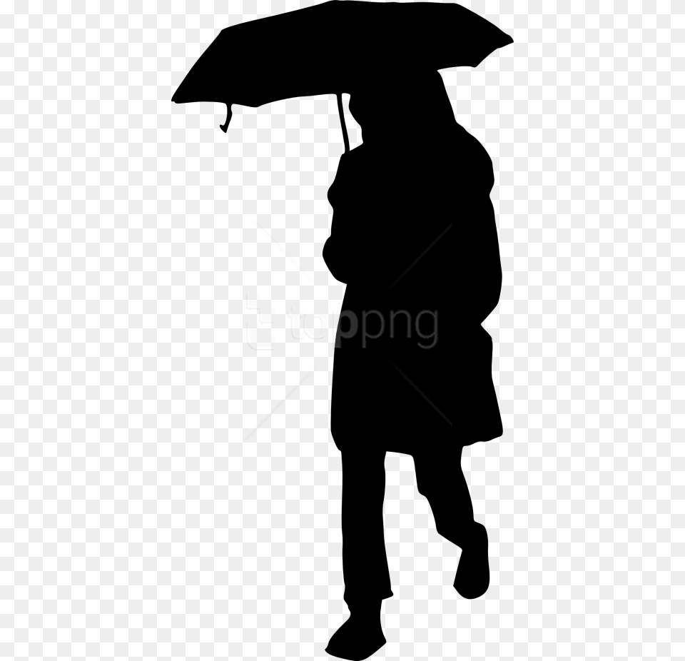 Woman Umbrella Silhouette Silhouette Women With An Umberella, People, Person, Canopy, Adult Free Png Download
