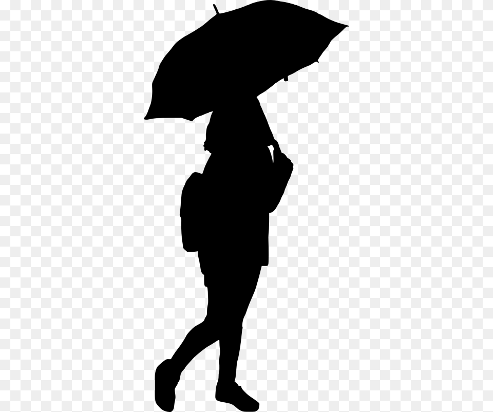 Woman Umbrella Silhouettetitle Woman Umbrella Portable Network Graphics, Gray Free Transparent Png