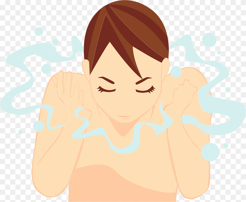 Woman Using Face Wash Clipart, Water Sports, Water, Swimming, Leisure Activities Png