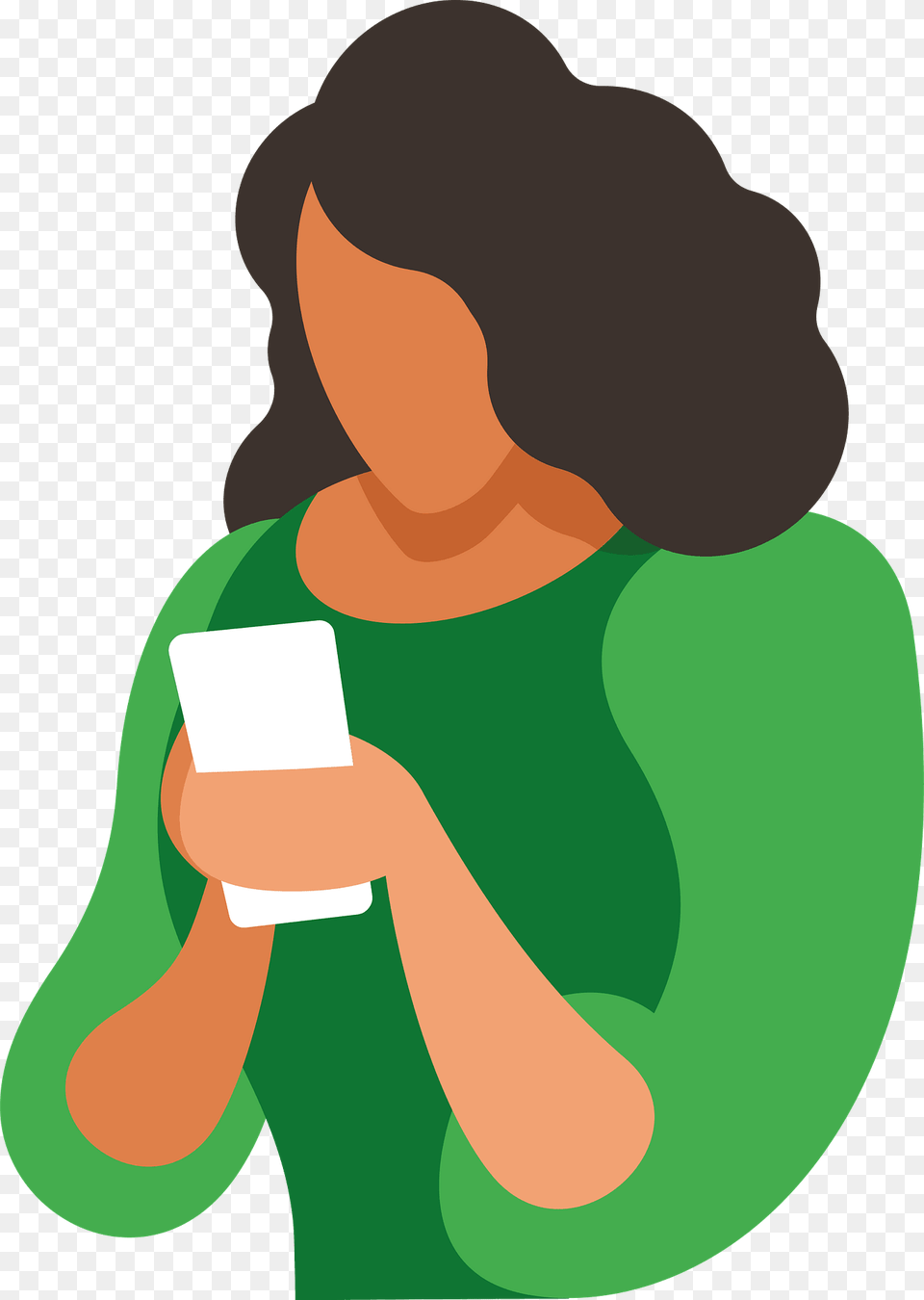 Woman Using Smartphone Clipart, Person, Reading, Cup, Cleaning Free Png Download