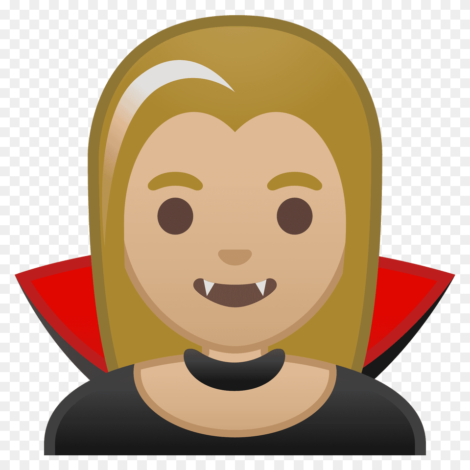 Woman Vampire Emoji Clipart, Face, Head, Person, Baby Free Png