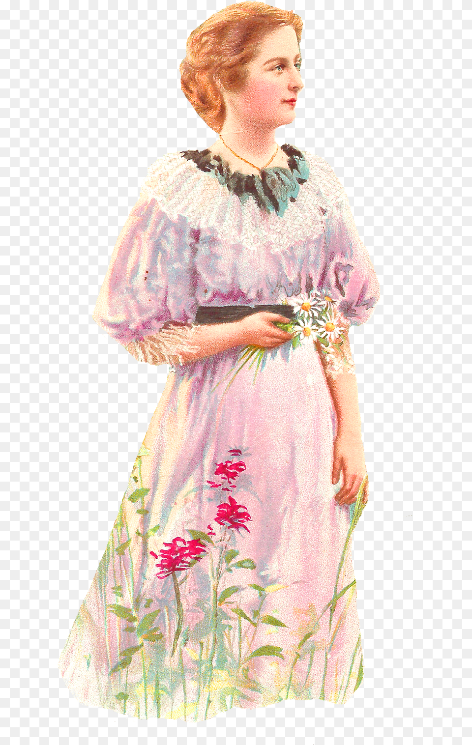 Woman Vintage Image Digital Image Vintage Clothing, Person, Girl, Female, Dress Free Png
