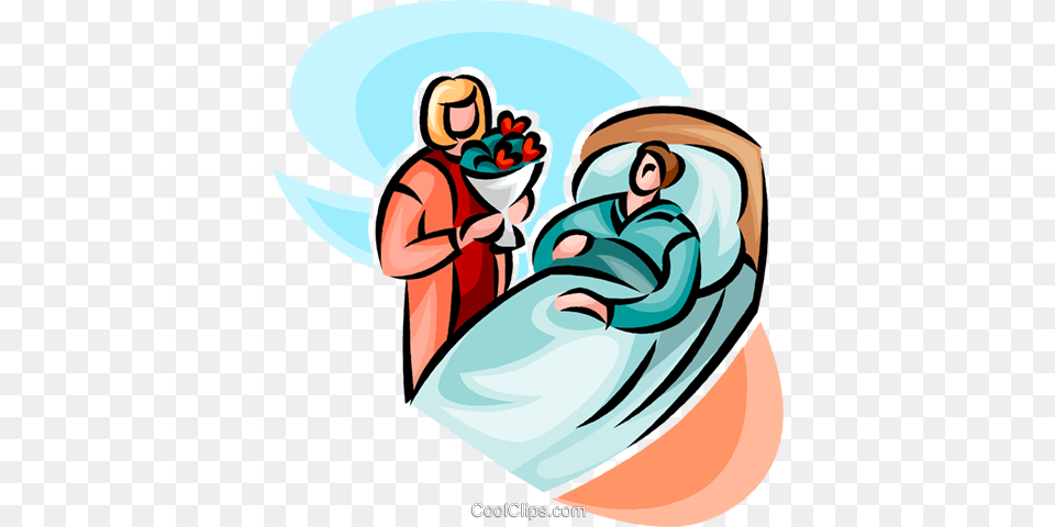 Woman Visiting Hospital Royalty Vector Clip Art Illustration, Book, Comics, Publication, Baby Png