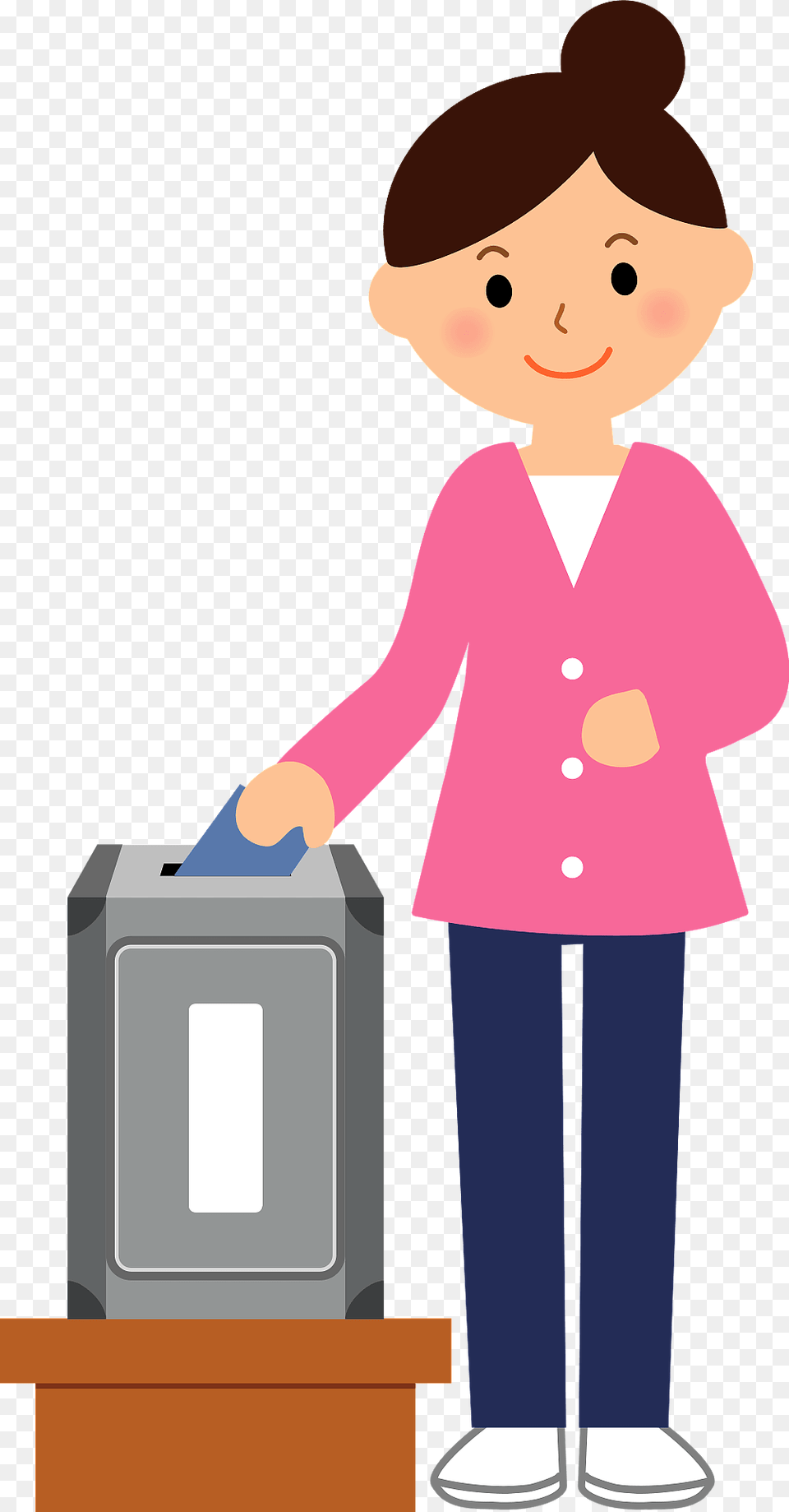 Woman Voting Clipart, Person, Face, Head, Device Free Transparent Png