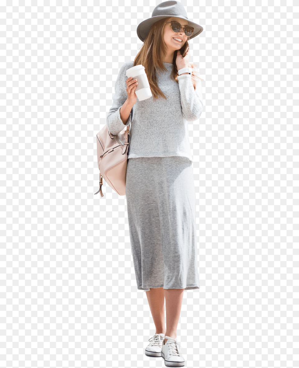 Woman Walking, Sun Hat, Sleeve, Clothing, Long Sleeve Free Transparent Png