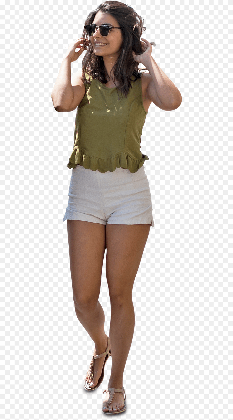 Woman Walking, Accessories, Sunglasses, Blouse, Clothing Free Transparent Png