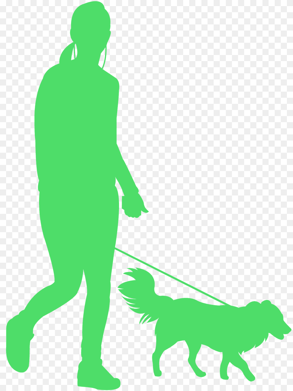 Woman Walking Dog Silhouette, Adult, Person, Man, Male Png Image