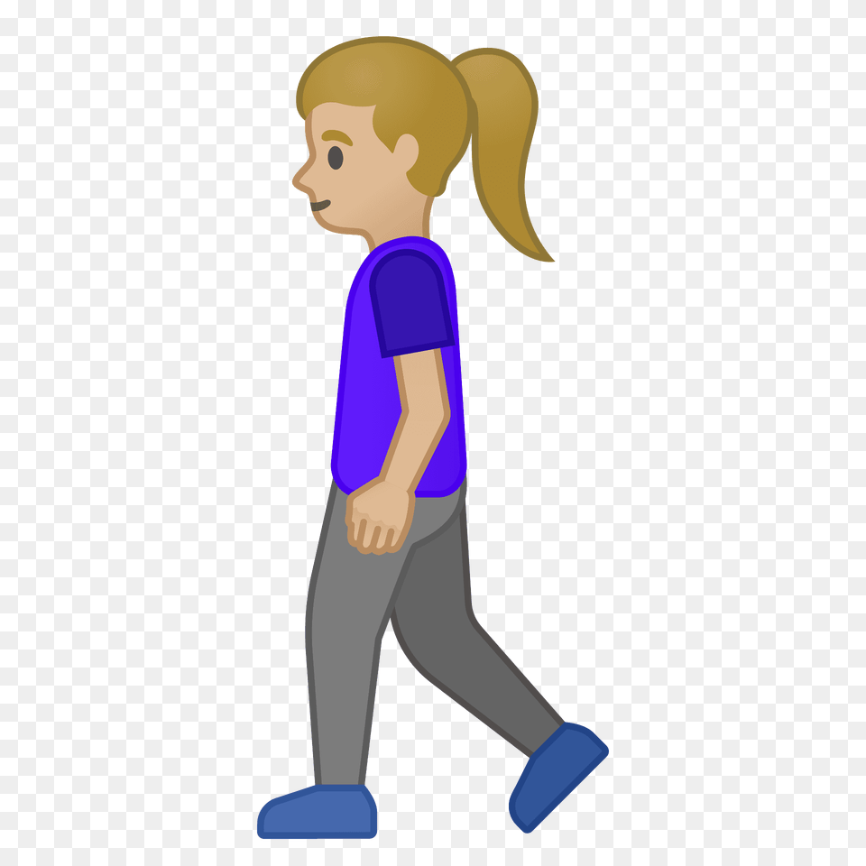 Woman Walking Emoji Clipart, Person, Baby, Face, Head Free Png