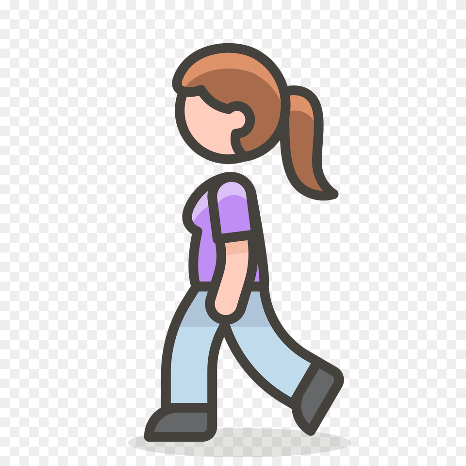 Woman Walking Emoji Clipart, Cleaning, Person, Cartoon Free Transparent Png