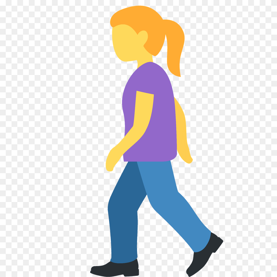 Woman Walking Emoji Clipart, Person, Clothing, Pants, Photography Png Image