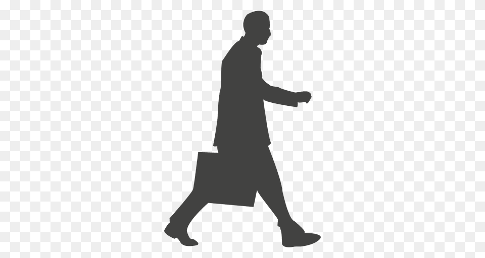 Woman Walking Fast Silhouette, Person, Man, Male, Adult Png Image