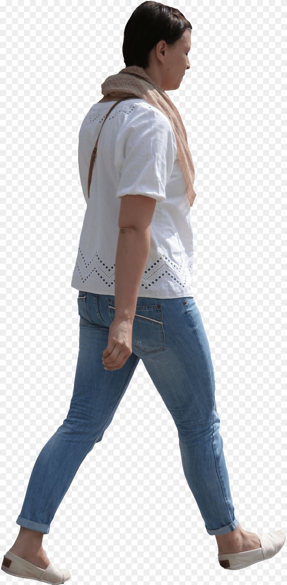 Woman Walking People, Jeans, Blouse, Clothing, Pants Free Transparent Png