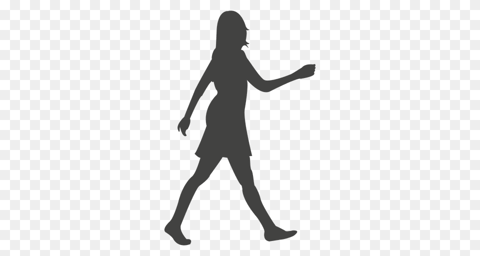 Woman Walking Rush Silhouette, Person, Dancing, Leisure Activities, Body Part Free Png