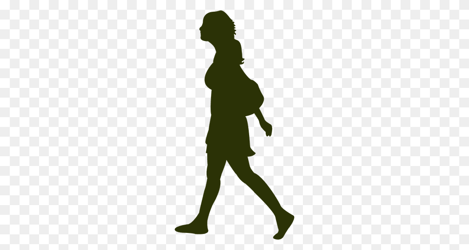 Woman Walking Silhouette, Person, Head Free Png